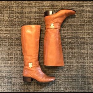 Camel colored Michael Kors riding boots